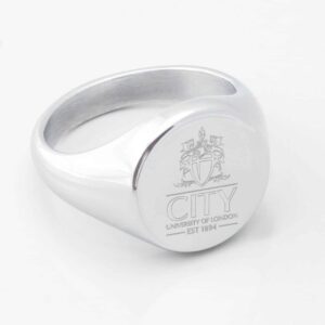 City University Of London Signet Ring Silver
