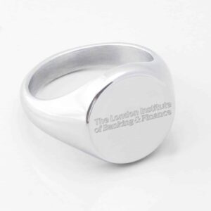London Institute Of Banking And Finance University Signet Ring Silver