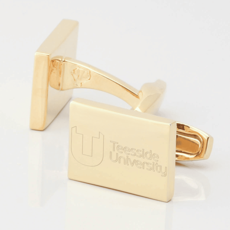 Teeside University cufflinks gold 2