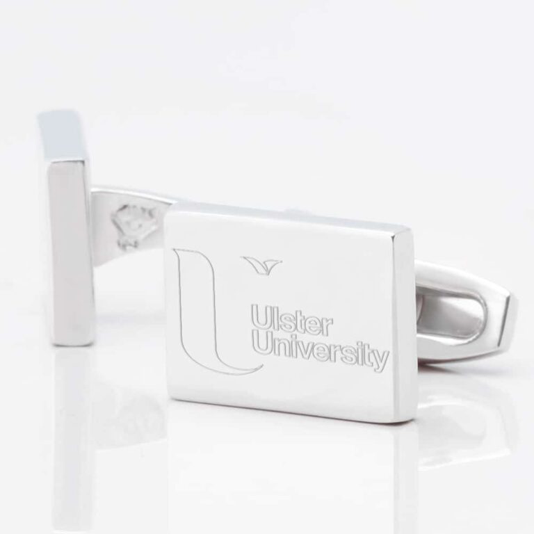 Ulster University cufflinks silver