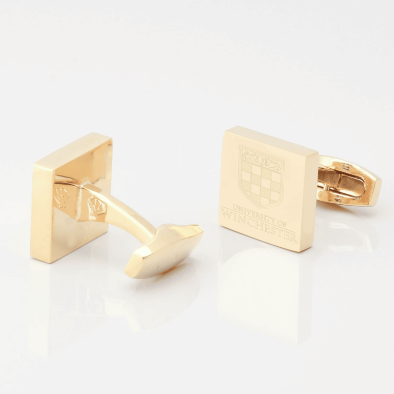University Of Winchester Cufflinks Gold