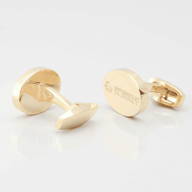 University of Surrey cufflinks gold 1