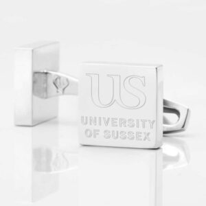 University of Sussex cufflinks silver