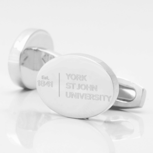 York Saint John University Cufflinks Silver