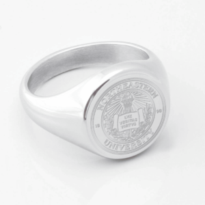 Northeastern University Silver Signet Ring