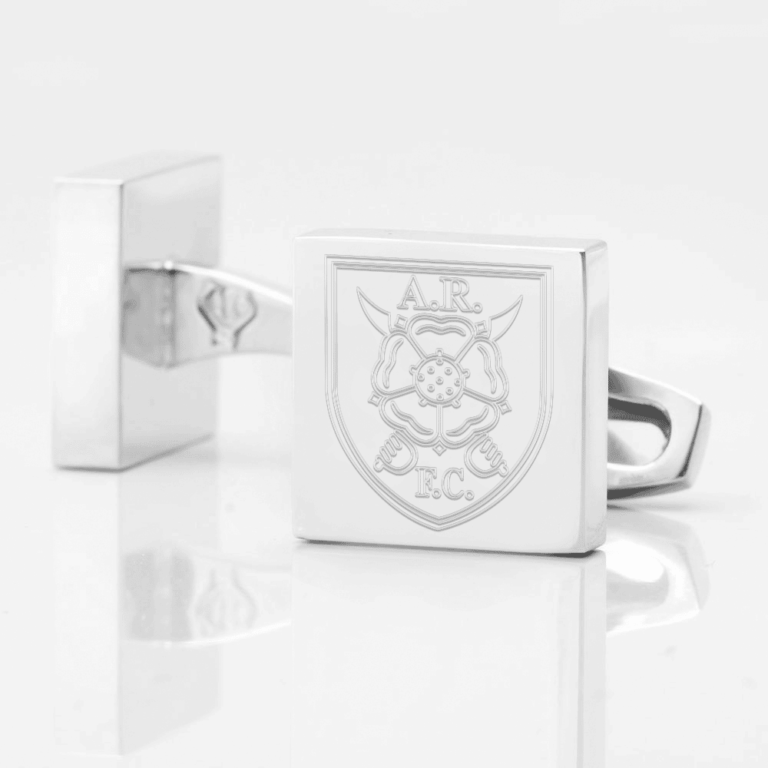 Albion Rovers Football Club Engraved Silver Cufflinks