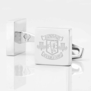Annan Athletic Football Club Engraved Silver Cufflinks