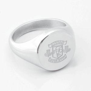 Annan Athletic Football Club Engraved Silver Signet Ring