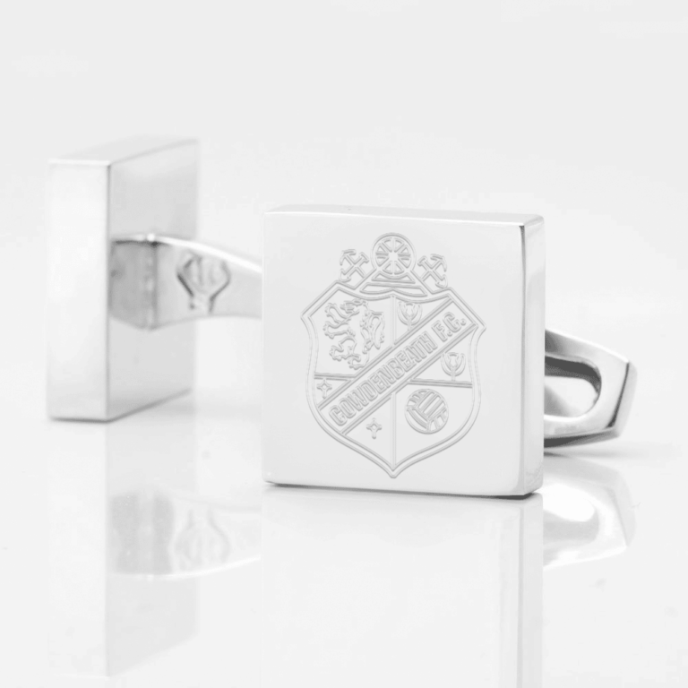 Cowdenbeath Football Club Engraved Silver Cufflinks