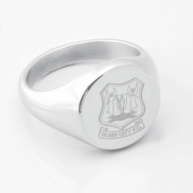 Elgin City Football Club Engraved Silver Signet Ring