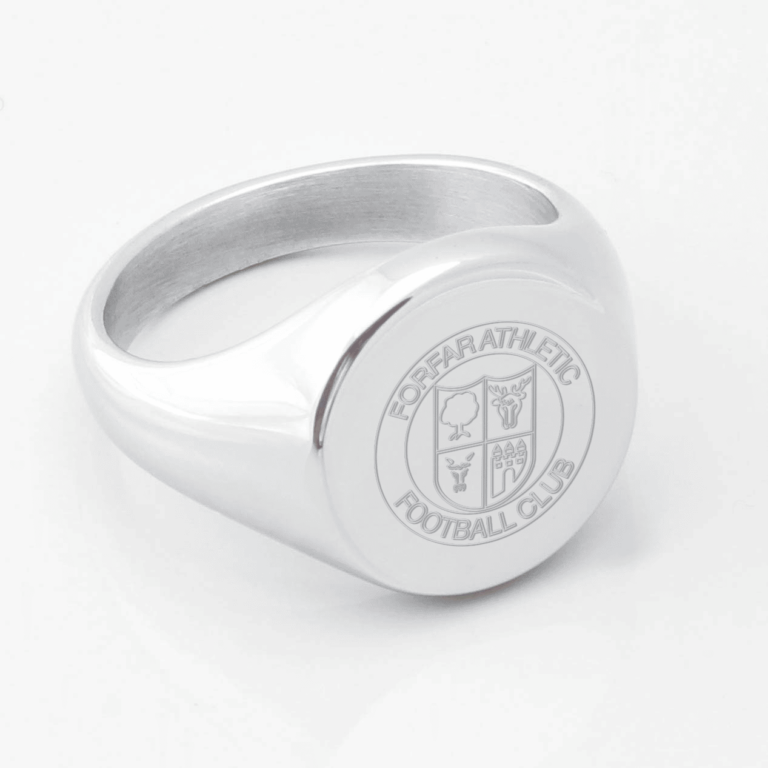 Forfar Athletic Football Club Engraved Silver Signet Ring