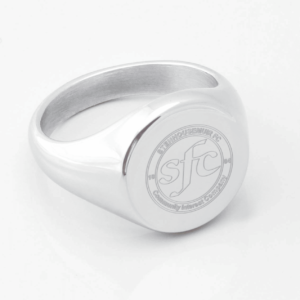 Stenhousemuir Football Club Engraved Silver Signet Ring