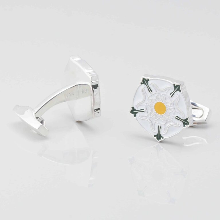 Sterling Silver Yorkshire Rose Cufflinks Gallery 3683