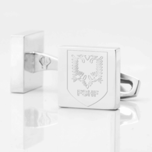 Albania Football Club Engraved Silver Cufflinks