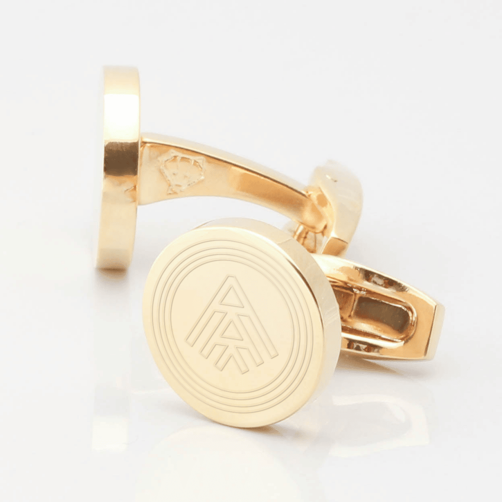 Andorra Football Club Engraved Gold Cufflinks