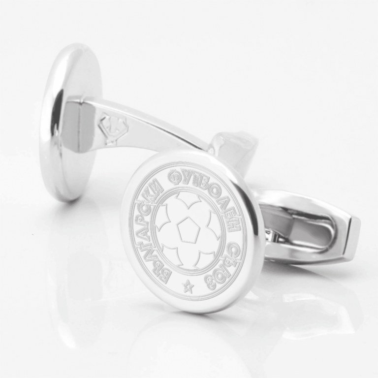 Bulgaria Football Club Engraved Silver Cufflinks