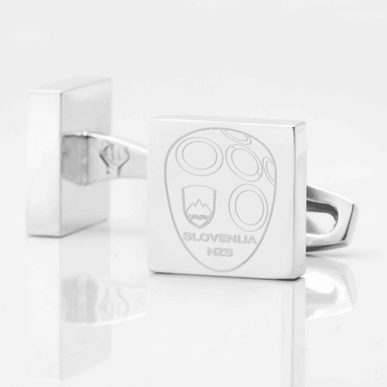 Slovenia Football Club Engraved Silver Cufflinks