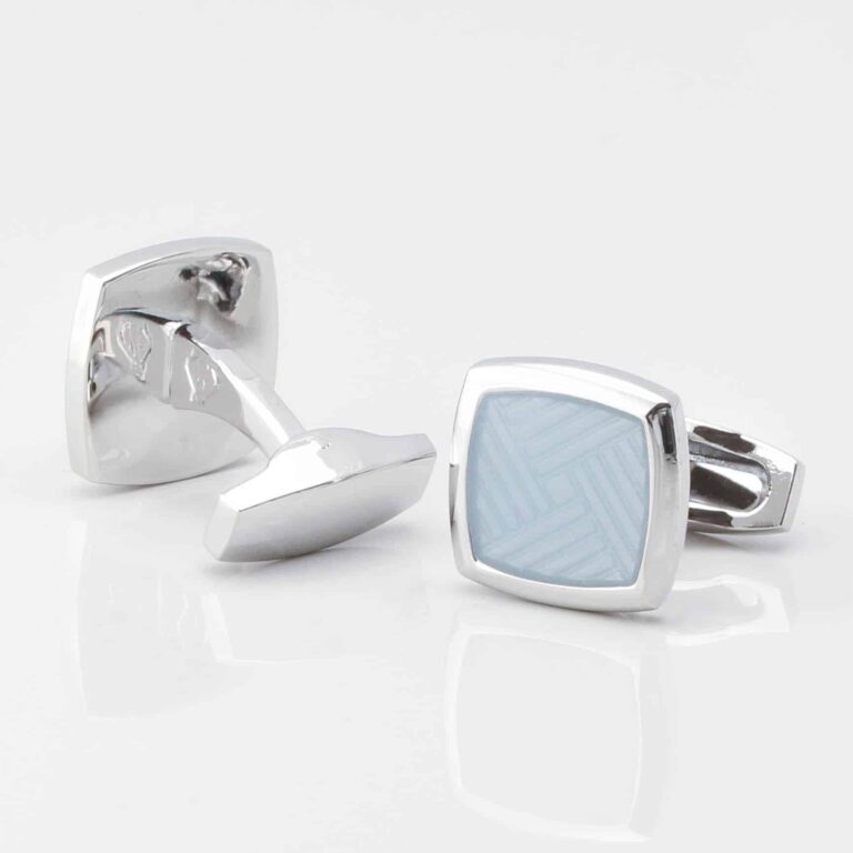 Baby Blue Enamel Cufflinks Gallery 2 3831