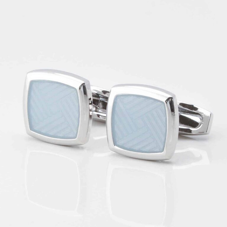 Baby Blue Enamel Cufflinks Gallery 3830
