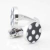 Black With White Polka Dot Cufflinks