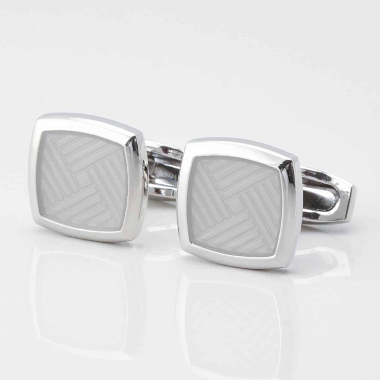 Bleached Sand Enamel Cufflinks Gallery 3838