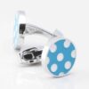 Blue With White Polka Dot Cufflinks 3743
