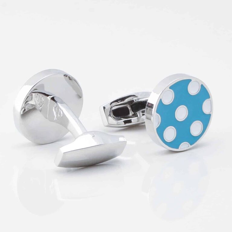 Blue With White Polka Dot Cufflinks Gallery 3745