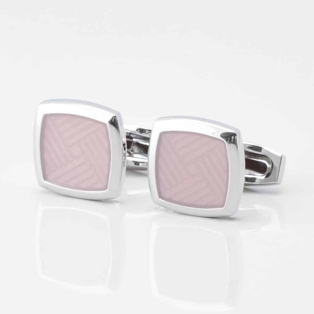 Dusty Pink Enamel Cufflinks Gallery 3789