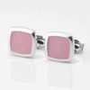 Dusty Rose Enamel Cufflinks Gallery 3814