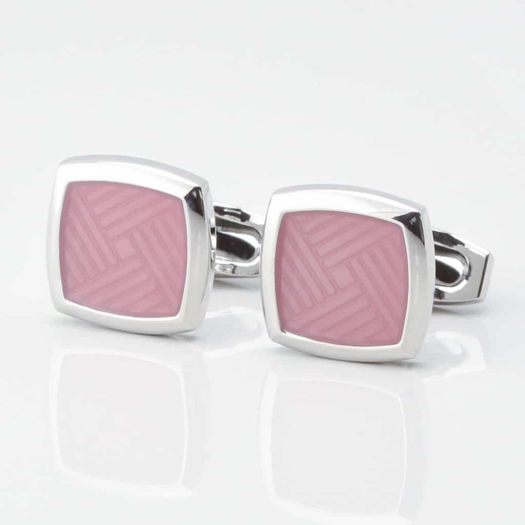 Dusty Rose Enamel Cufflinks Gallery 3814