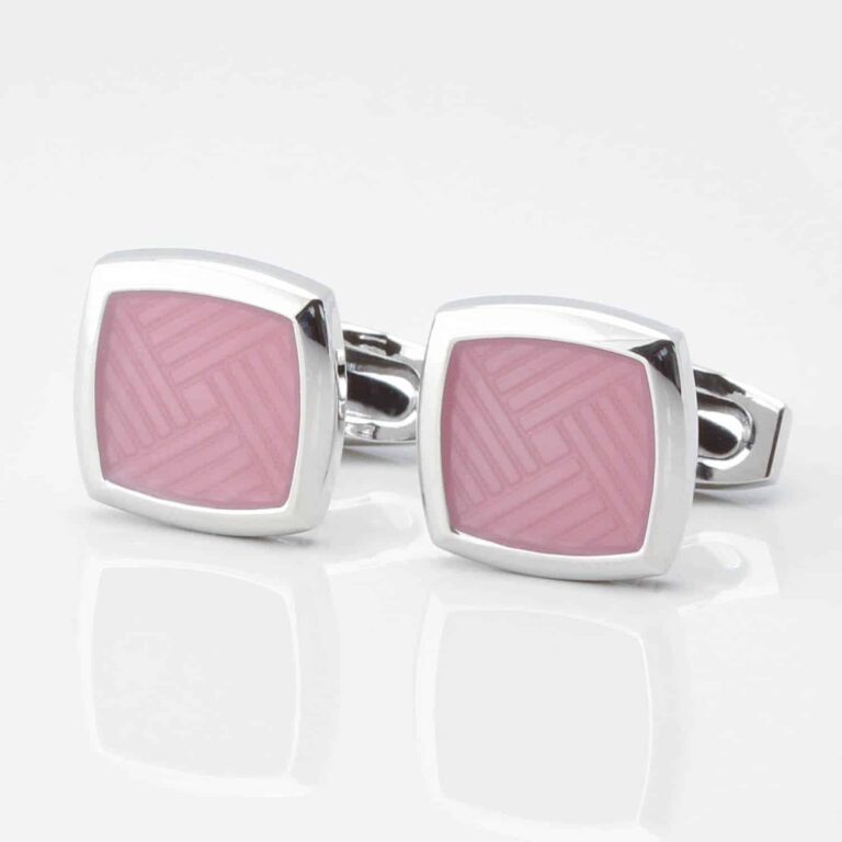 Dusty Rose Enamel Cufflinks Gallery 3814