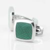 Emerald Green Enamel Cufflinks 3805