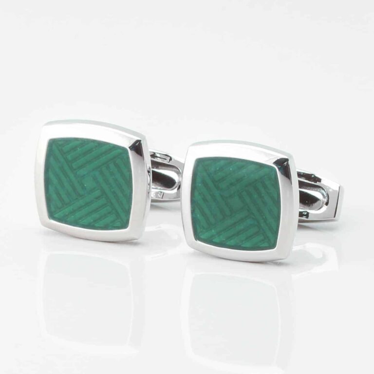 Emerald Green Enamel Cufflinks Gallery 3806