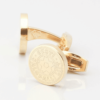 Estonia Football engraved gold cufflinks