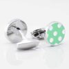 Green With White Polka Dot Cufflinks Gallery 3774