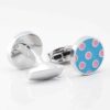 Light Blue With Pink Polka Dot Cufflinks Gallery 3733