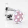 Lilac With White Polka Dot Cufflinks 3769