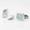 Mint Green Enamel Cufflinks Gallery 2 3824