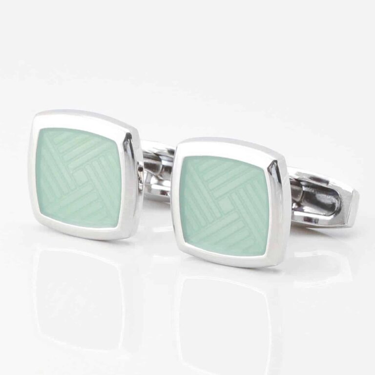 Mint Green Enamel Cufflinks Gallery 3823