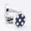Navy With White Polka Dot Cufflinks 3753