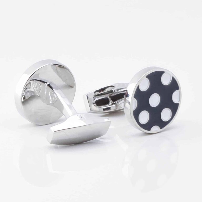 Navy With White Polka Dot Cufflinks Gallery 3754