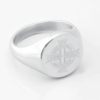 Northern Ireland football engraved silver signet ring