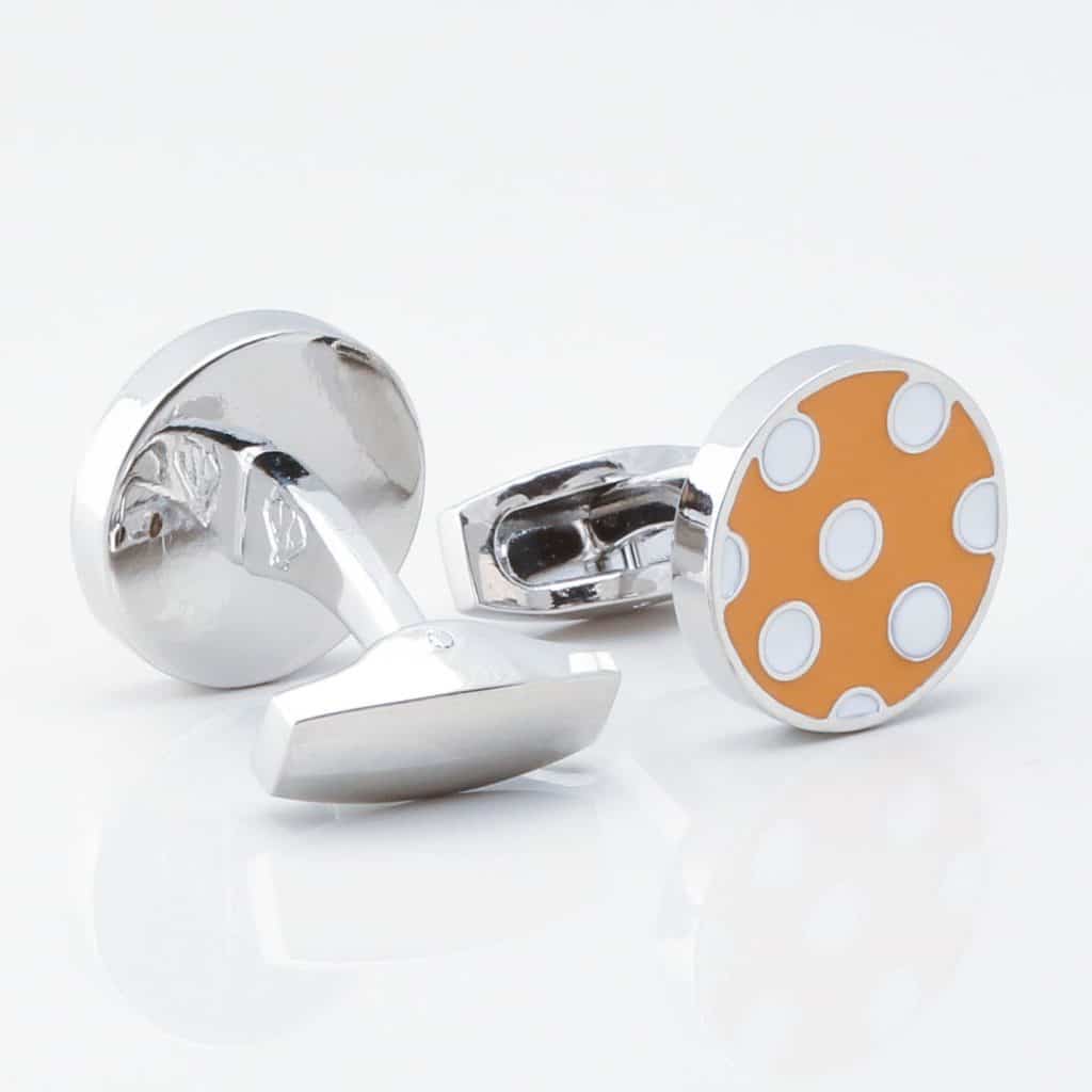 Orange With White Polka Dot Cufflinks Gallery 3749