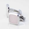 Pastel Rose Tan Enamel Cufflinks 3880