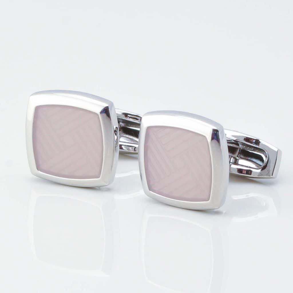 Pastel Rose Tan Enamel Cufflinks Gallery 3882