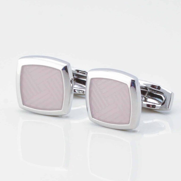Pastel Rose Tan Enamel Cufflinks Gallery 3882
