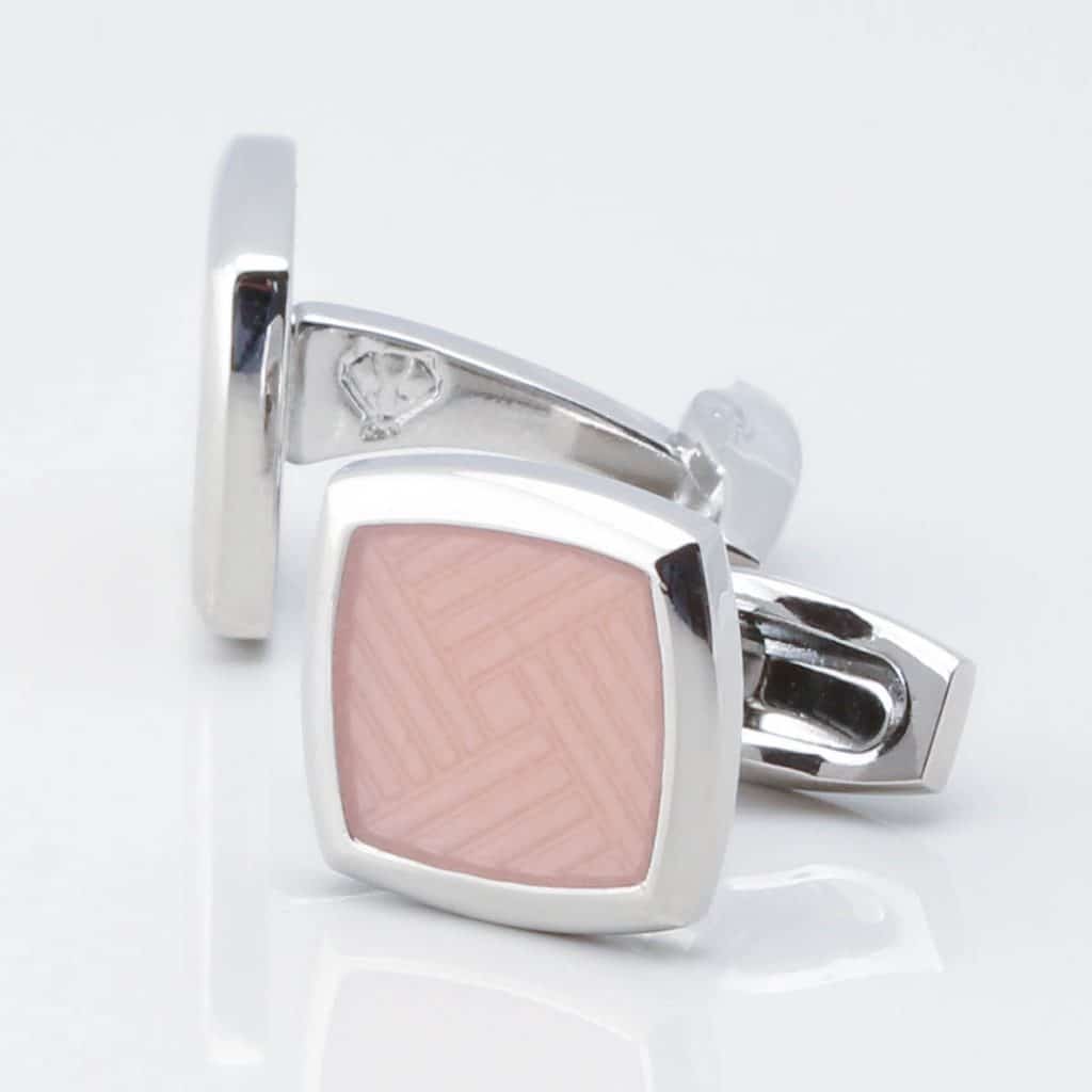 Peach Enamel Cufflinks 3873