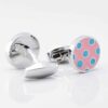 Pink With Blue Polka Dot Cufflinks Gallery 3778