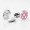 Pink With White Polka Dot Cufflinks Gallery 3739