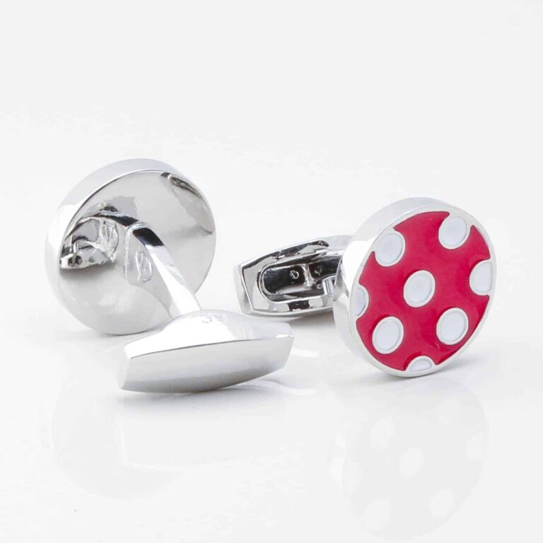 Red With White Polka Dot Cufflinks Gallery 3763